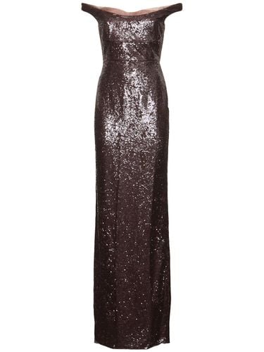 Sequined Off-the-shoulder Gown - ROLAND MOURET - Modalova