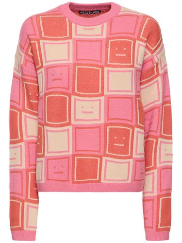 Pullover Aus Alpakamischung Mit Zopfmuster - ACNE STUDIOS - Modalova