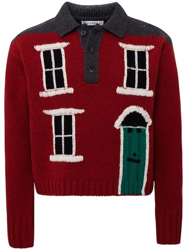 House Knit Polo Sweater - JW ANDERSON - Modalova