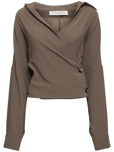 Camicia In Techno Crepe Leggero - PHILOSOPHY DI LORENZO SERAFINI - Modalova