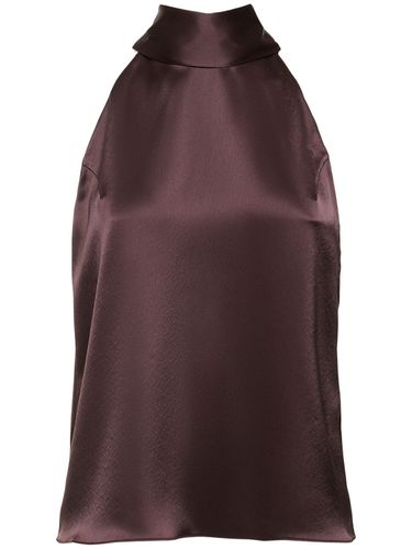 Sienna Satin Halter Top - GALVAN - Modalova