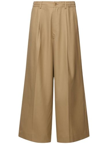 Wool Wide Leg Pants - COMME DES GARÇONS HOMME - Modalova