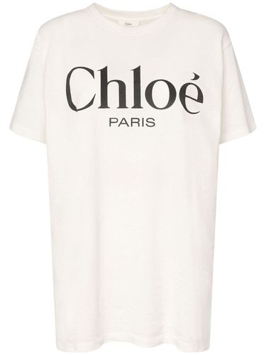 Camiseta De Jersey Con Logo - CHLOÉ - Modalova