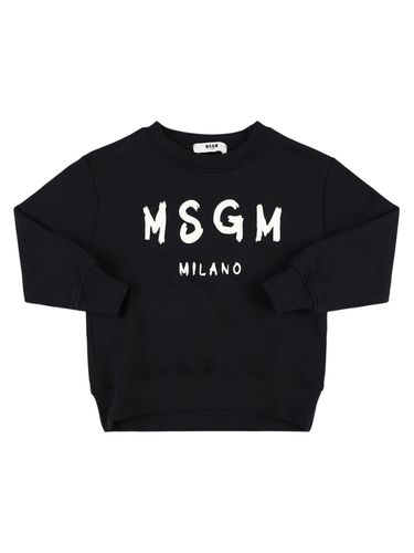 Sudadera De Algodón Estampada - MSGM - Modalova