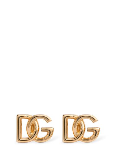 Dg Logo Stud Earrings - DOLCE & GABBANA - Modalova