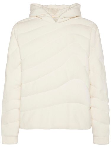 Sudadera De Plumas De Lana Virgen - MONCLER - Modalova