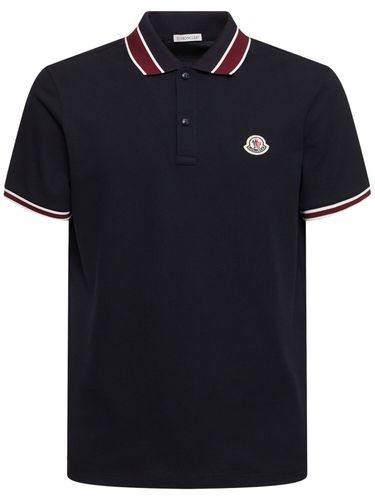 Polo In Cotone Piqué - MONCLER - Modalova