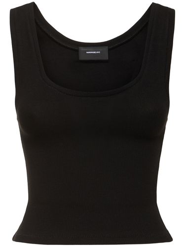 Bauchfreies Tanktop Aus Stretch-baumwolljersey - WARDROBE.NYC - Modalova