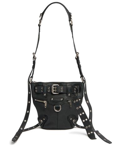 Xs Emo Leather Bucket Bag - BALENCIAGA - Modalova