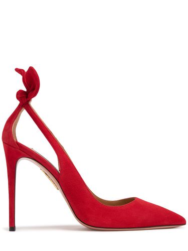 Mm Hohe Pumps Aus Wildleder „bow Tie“ - AQUAZZURA - Modalova