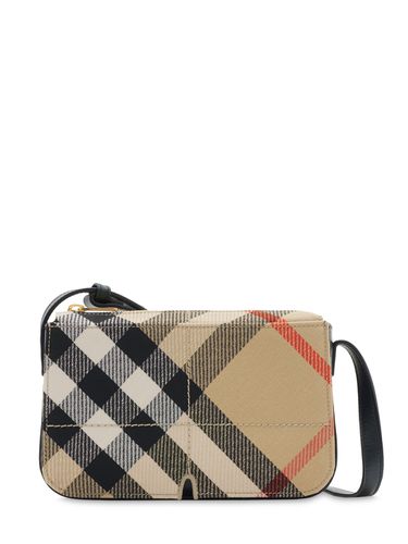 Bolso Snip Madeira Check Con Jacquard - BURBERRY - Modalova