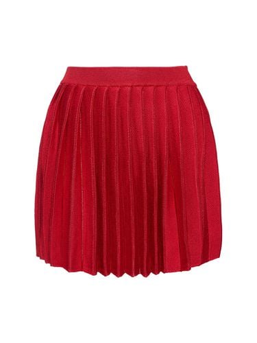 Pleated Knit Mini Skirt - SELF-PORTRAIT - Modalova