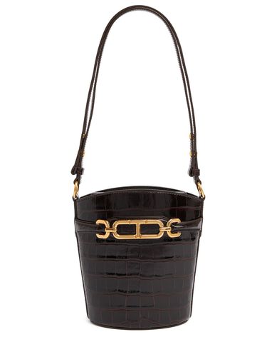 Bolso Bucket Pequeño De Piel Efecto Cocodrilo - TOM FORD - Modalova