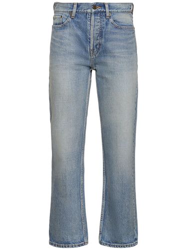 Jeans 70's In Denim Con Logo - SAINT LAURENT - Modalova