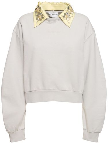 Embellished Cotton Jersey Sweatshirt - DES PHEMMES - Modalova