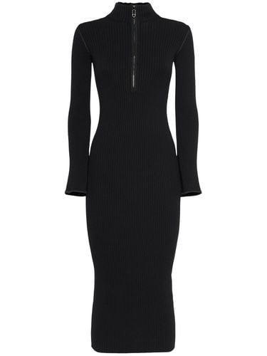 Wool Blend Midi Dress - MONCLER - Modalova