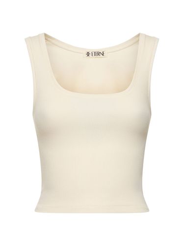 Square Neck Jersey Tank Top - ÉTERNE - Modalova