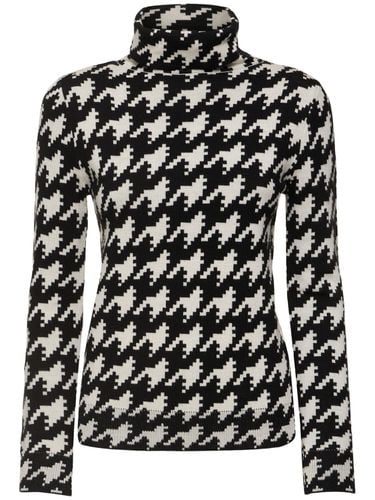 Houndstooth Turtleneck Sweater - PERFECT MOMENT - Modalova