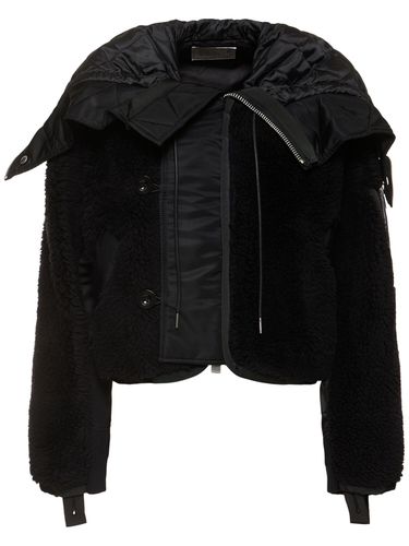 Piumino In Shearling Sintetico E Twill Di Nylon - SACAI - Modalova