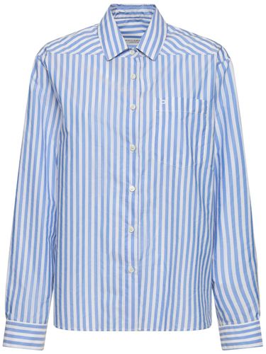 Striped Cotton Blend Poplin Shirt - PHILOSOPHY DI LORENZO SERAFINI - Modalova