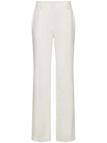 Linen Blend Wide Leg Pants - ALBERTA FERRETTI - Modalova