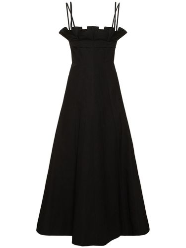 Ruched Cotton Blend Long Dress - PHILOSOPHY DI LORENZO SERAFINI - Modalova