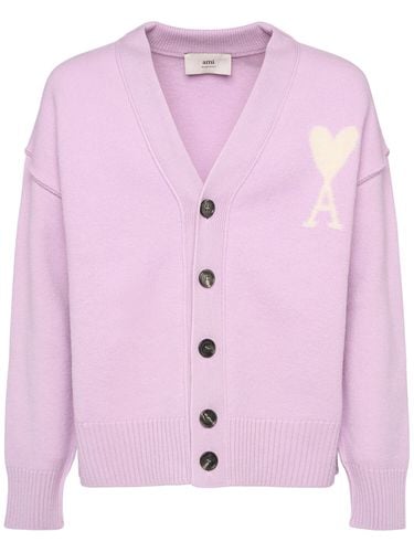 Adc Logo Wool Cardigan - AMI PARIS - Modalova