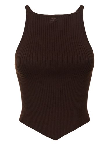 Pointy Hem Rib Knit Tank Top - COURREGES - Modalova