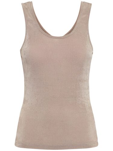 Ribbed Jersey Tank Top - AMI PARIS - Modalova