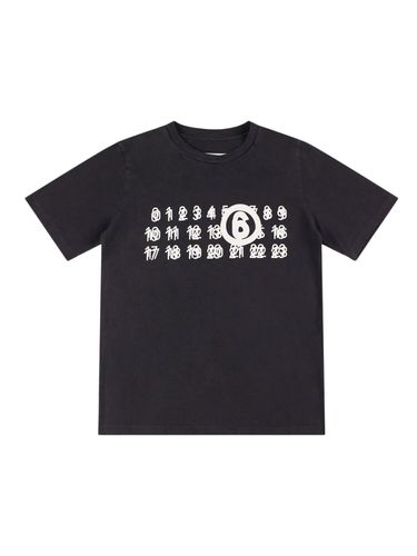 Camiseta De Jersey De Algodón Estampada - MM6 MAISON MARGIELA - Modalova