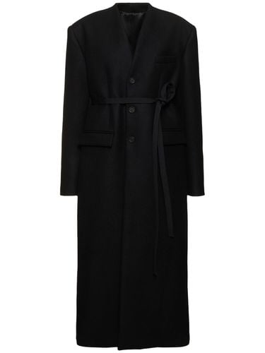 Wool Long Coat W/ Corset - JEAN PAUL GAULTIER - Modalova