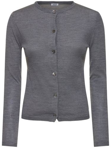 Merino Wool Knit Crewneck Cardigan - ASPESI - Modalova