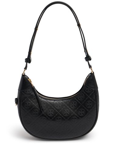 Borsa T Monogram Crescent In Pelle - TORY BURCH - Modalova