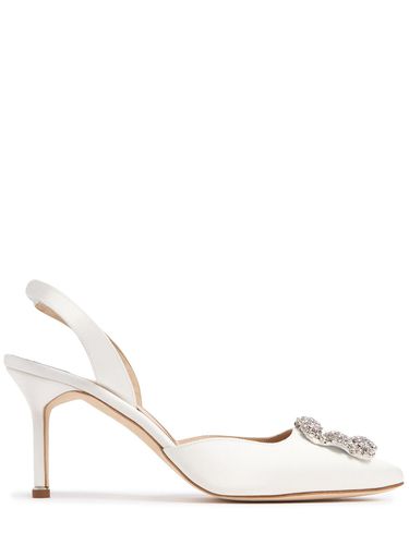 Mm Hohe Pumps Aus Spitze Und Satin - MANOLO BLAHNIK - Modalova