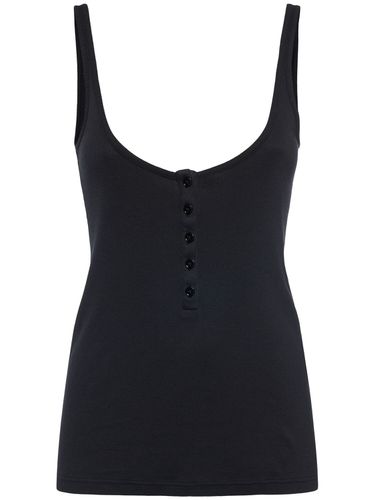 Cotton Blend Rib Jersey Tank Top - TOM FORD - Modalova