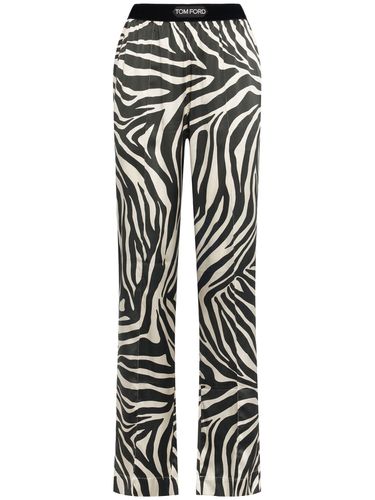 Pantalones De Pijama De Satén De Seda - TOM FORD - Modalova