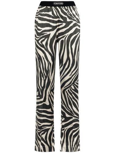 Pyjamahose Aus Bedrucktem Seidensatin - TOM FORD - Modalova