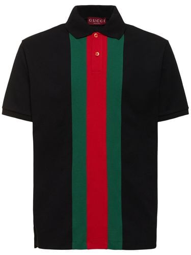 Polo De Algodón Piquet - GUCCI - Modalova