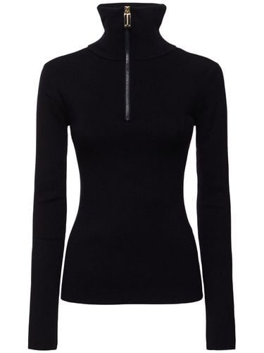 High-neck Wool Blend Top - VICTORIA BECKHAM - Modalova