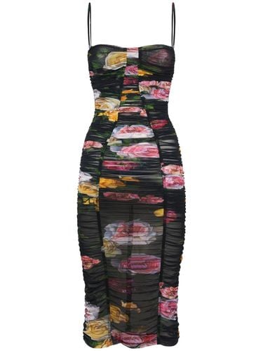 Vestido Midi De Tul Stretch - DOLCE & GABBANA - Modalova