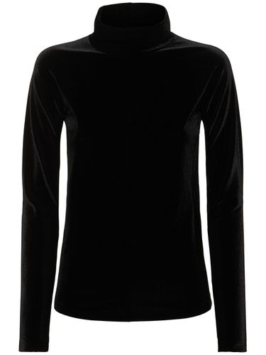 Stretch Velvet Turtleneck Top - FORTE_FORTE - Modalova