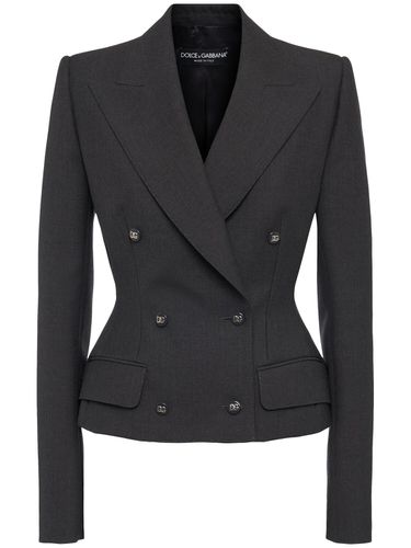 Blazer Doppiopetto In Lana - DOLCE & GABBANA - Modalova