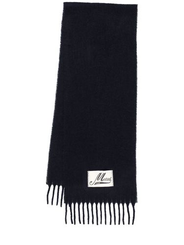 Bufanda De Alpaca Cepillada Con Logo - MARNI - Modalova