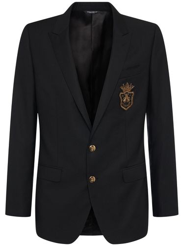 Blazer Monopetto In Lana E Seta - DOLCE & GABBANA - Modalova