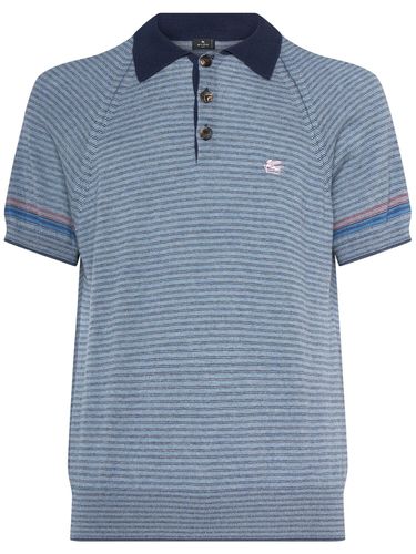 Polo In Maglia Di Cotone E Cashmere - ETRO - Modalova