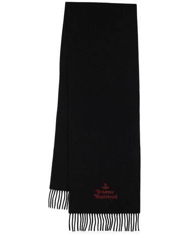 Wool Embroidered Logo Scarf - VIVIENNE WESTWOOD - Modalova