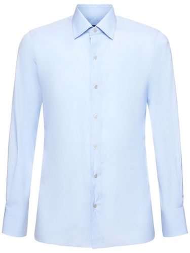 Camicia Slim Fit In Popeline Di Cotone - TOM FORD - Modalova