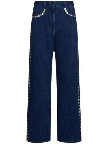 Jeans De Denim De Algodón Bordados - FORTE_FORTE - Modalova