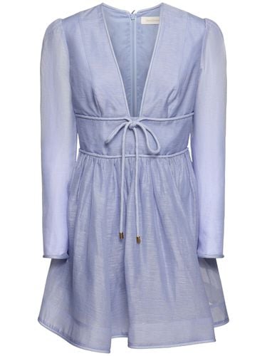 Eden Linen & Silk Organza Mini Dress - ZIMMERMANN - Modalova