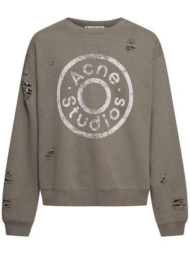 Felpa Franziska Button Con Logo - ACNE STUDIOS - Modalova